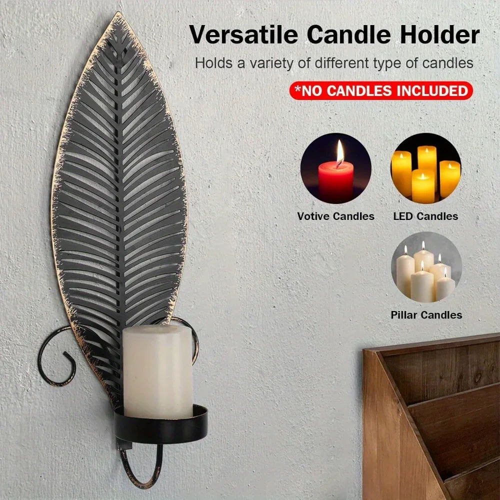 Wall Sconces - Golden Metal 2pcs
