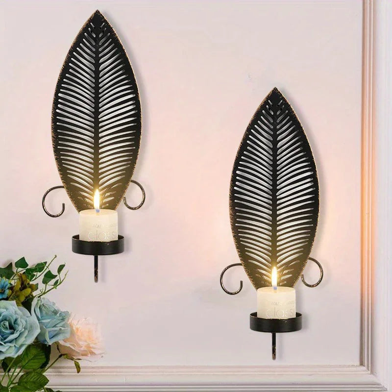 Wall Sconces - Golden Metal 2pcs