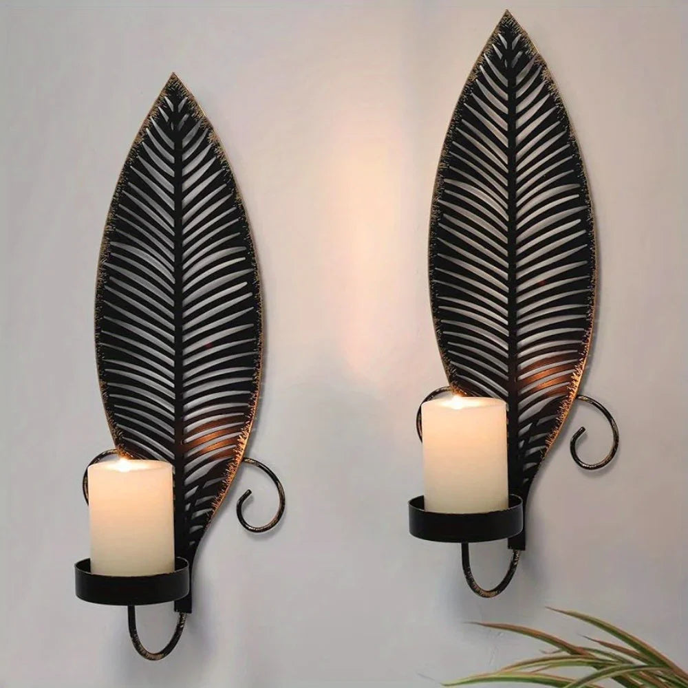 Wall Sconces - Golden Metal 2pcs