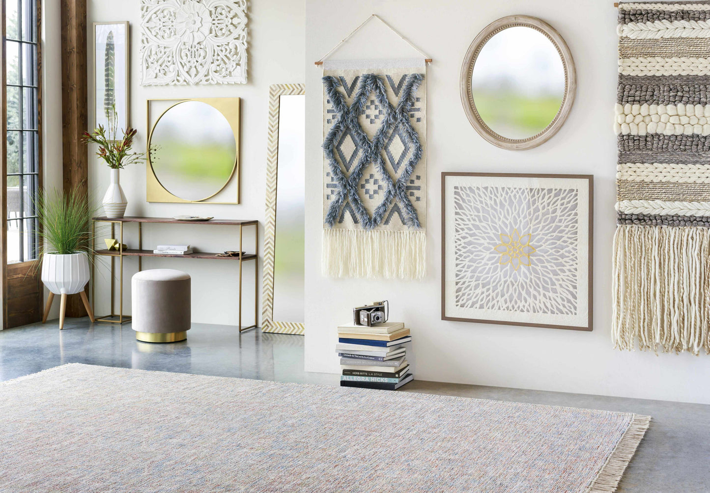 Dunguan White Ribbed Wood Planter