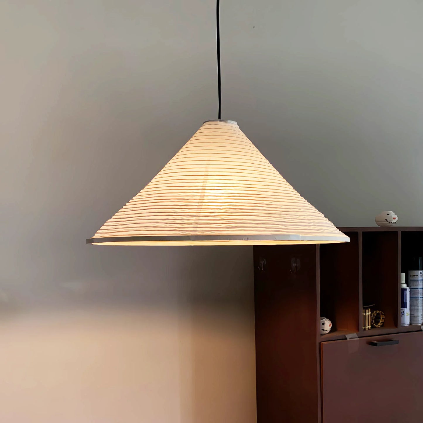 Washi Paper Hat Pendant Lamp