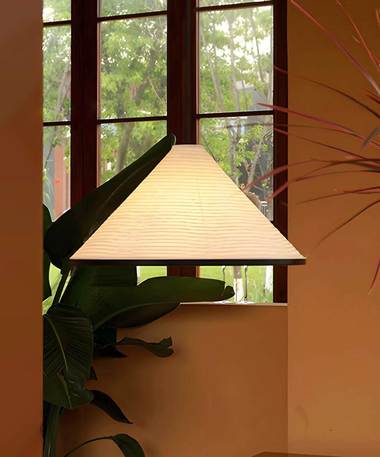 Washi Paper Hat Pendant Lamp