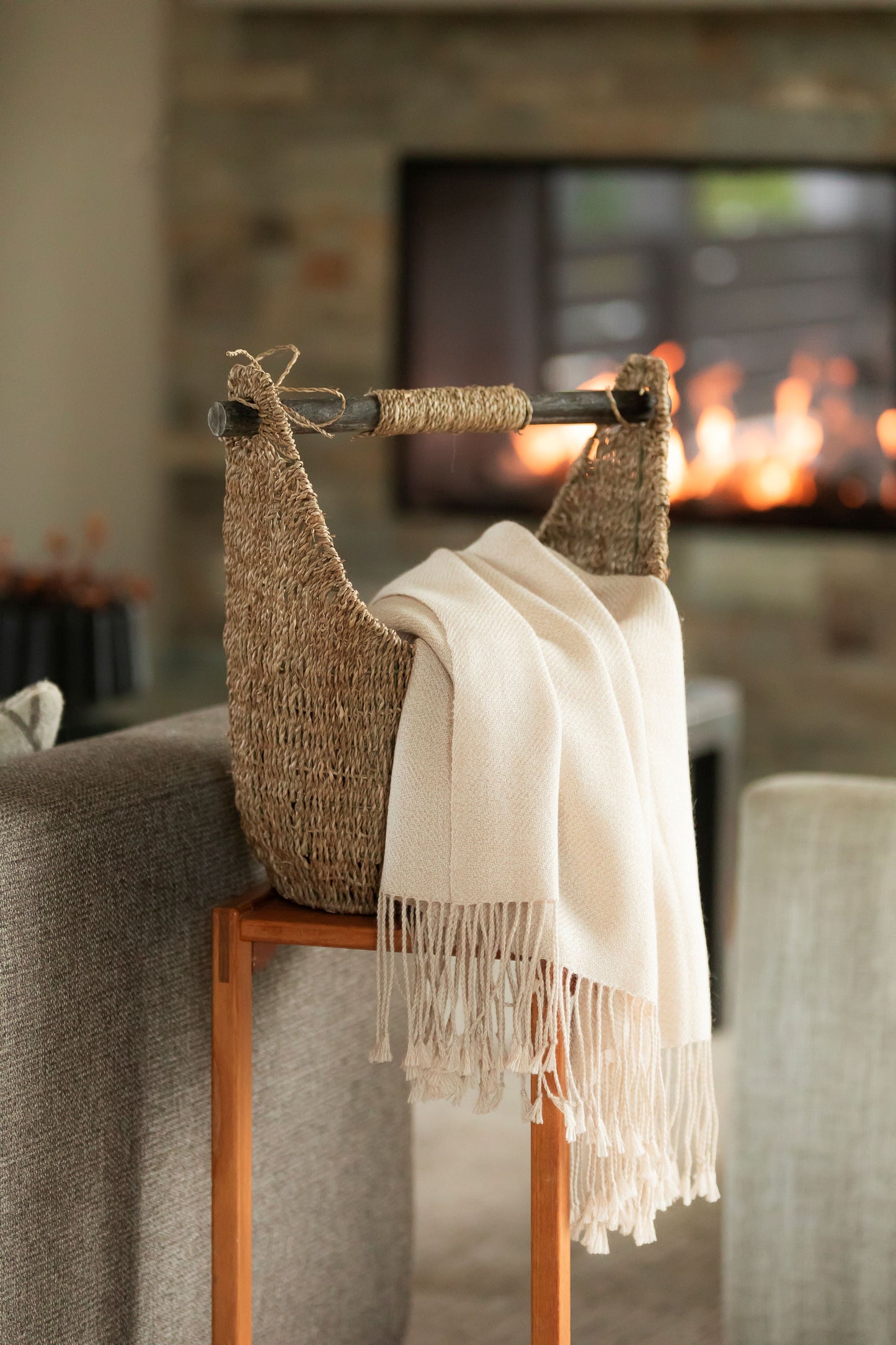 Wasi Collection - Undyed Ivory Baby Alpaca Throw