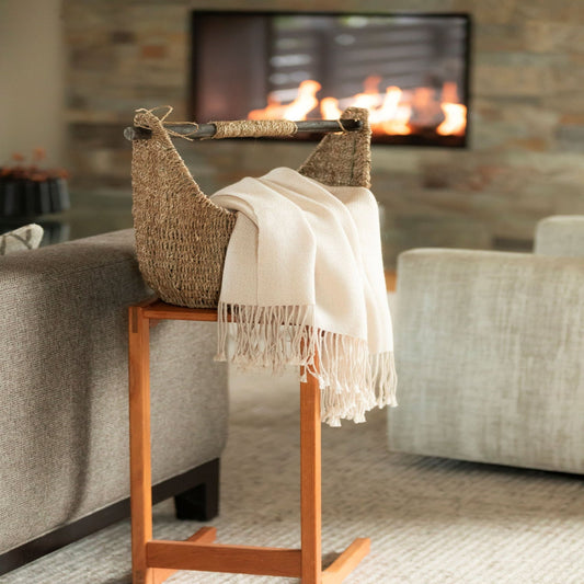 Wasi Collection - Undyed Ivory Baby Alpaca Throw