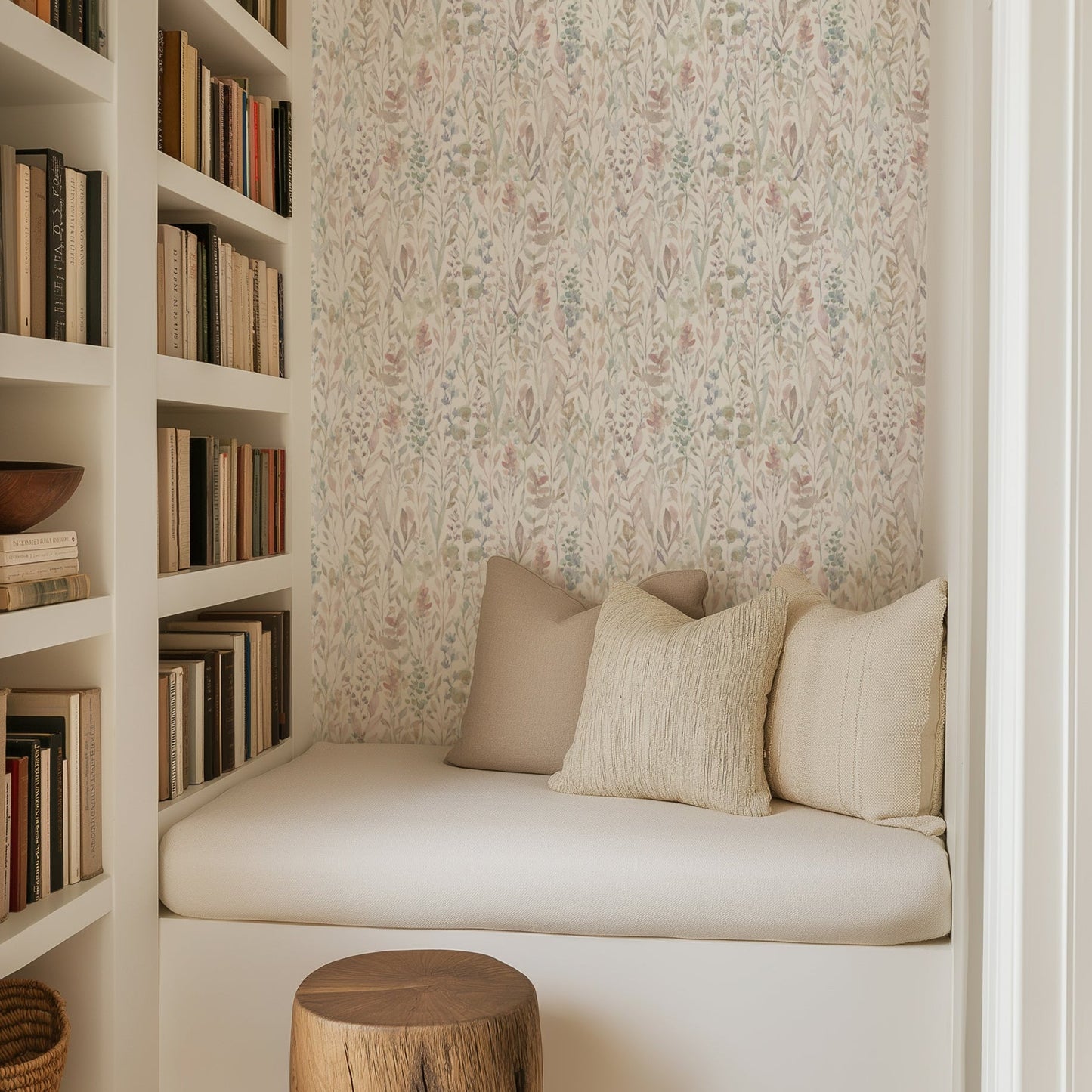 Pastel Watercolor Floral Pattern Self Adhesive Wallpaper