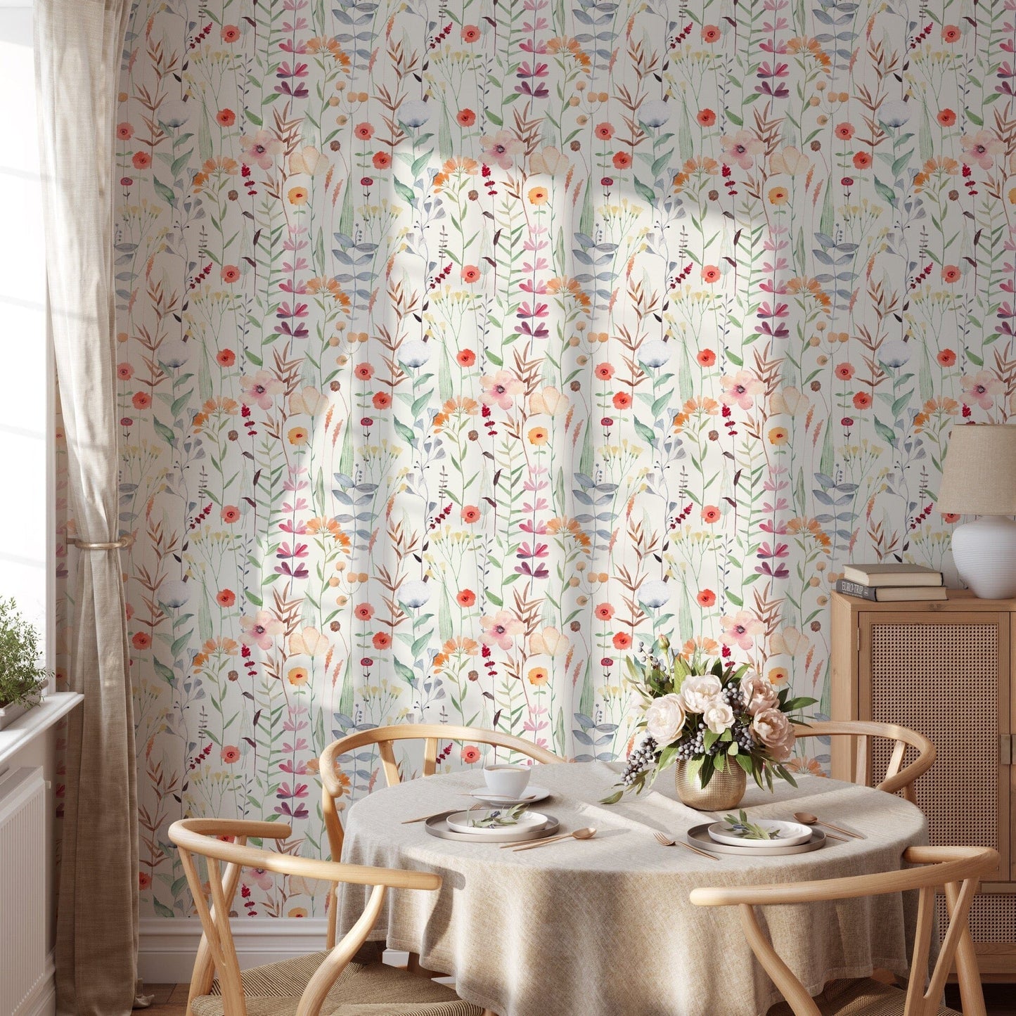 Colorful Wildflower Botanical Wallpaper