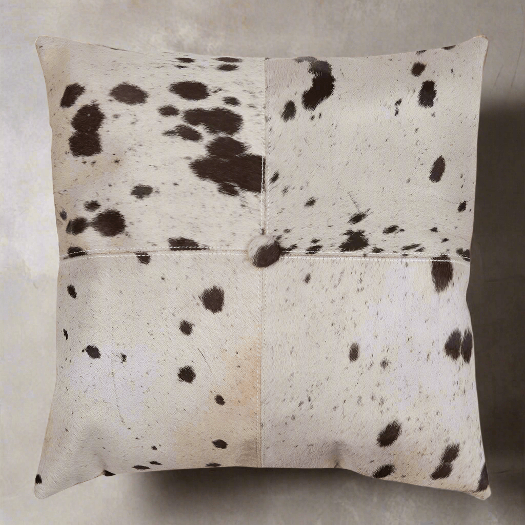 Western Spotted Cowhide Throw Pillow