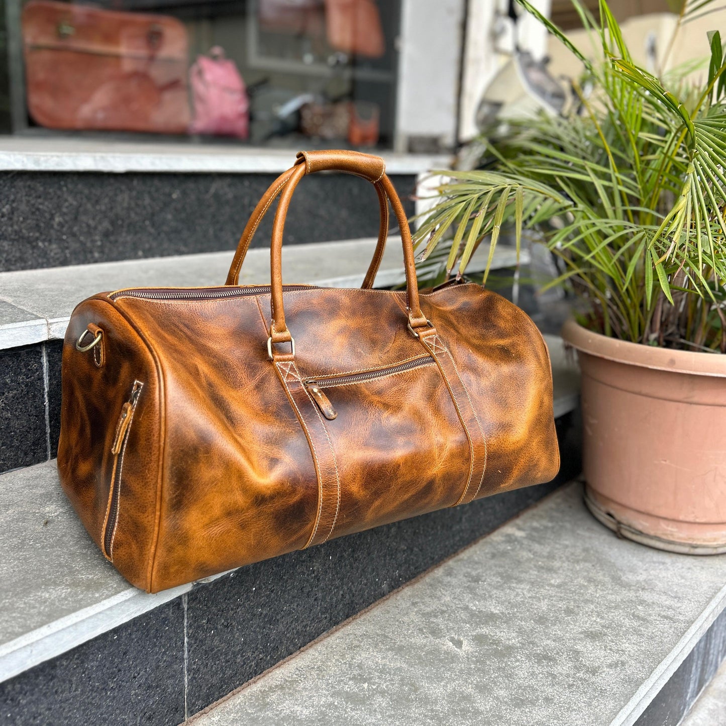 Roosevelt Full Grain Buffalo Leather Duffle