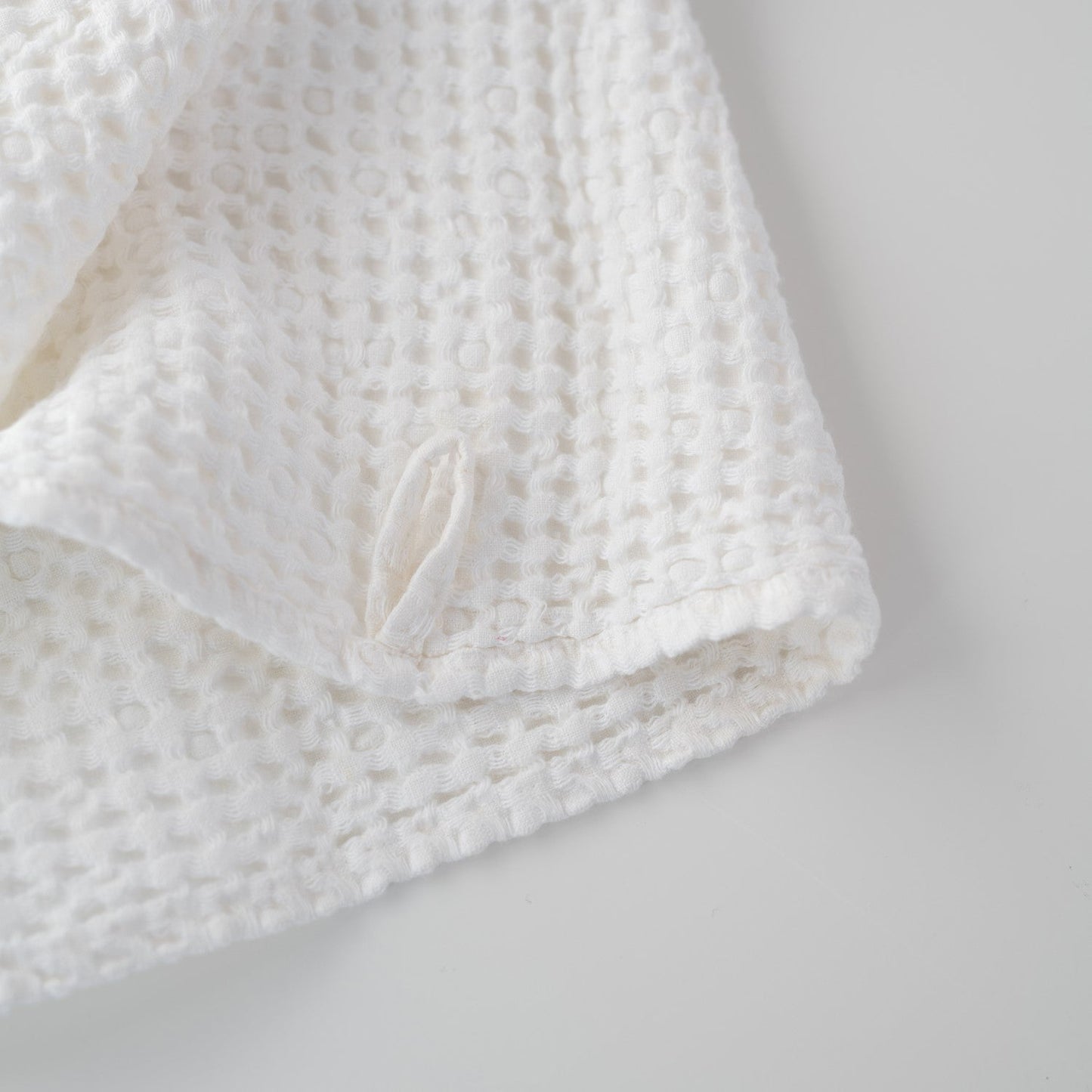 Linen Tales White Linen & Cotton Honeycomb Waffle Towel