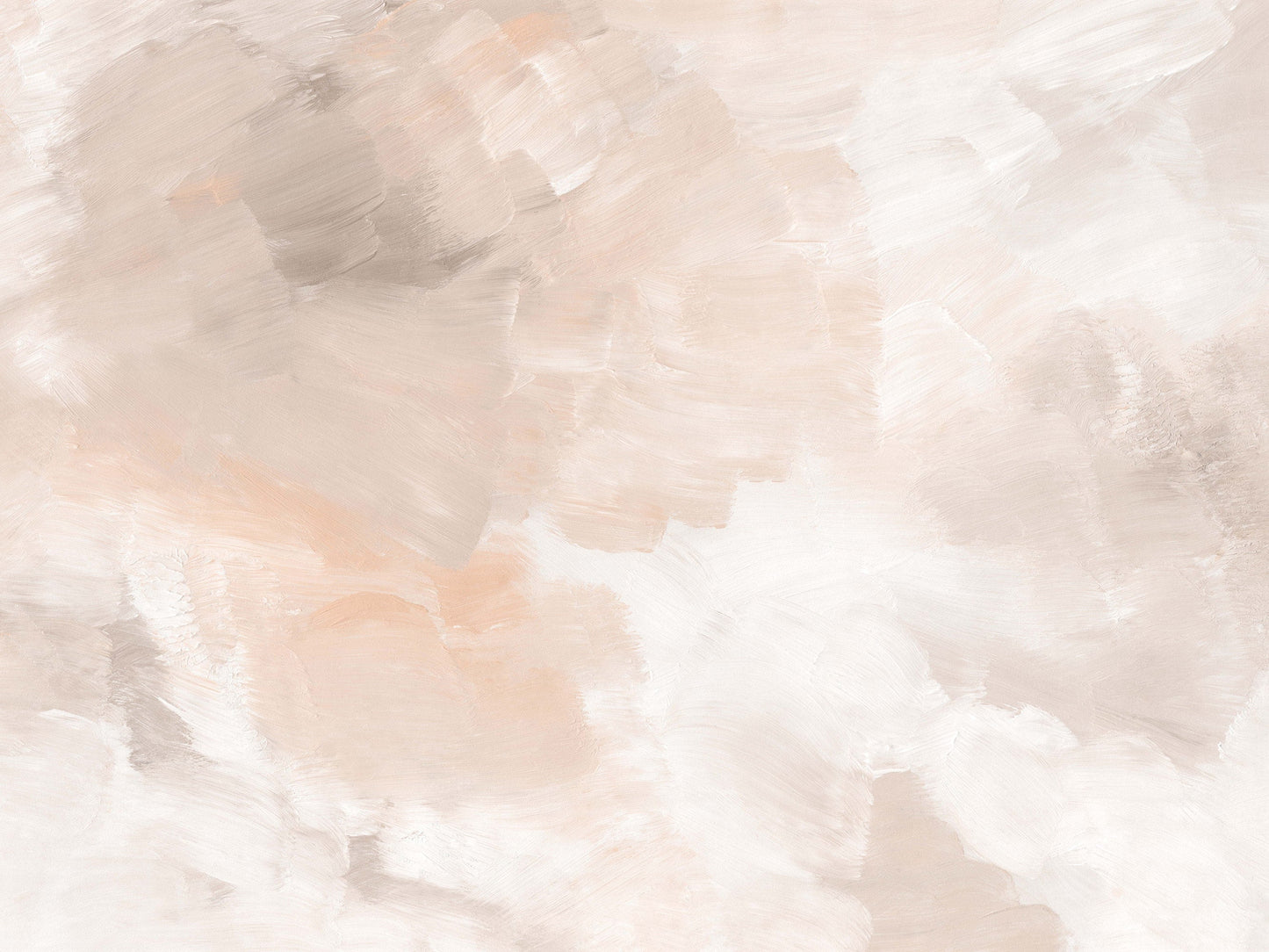 White & Orange Acrylic Texture Wallpaper Mural - Modern Abstract Organic Design