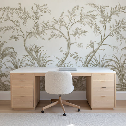 Vintage Chinoiserie Garden Wallpaper Mural
