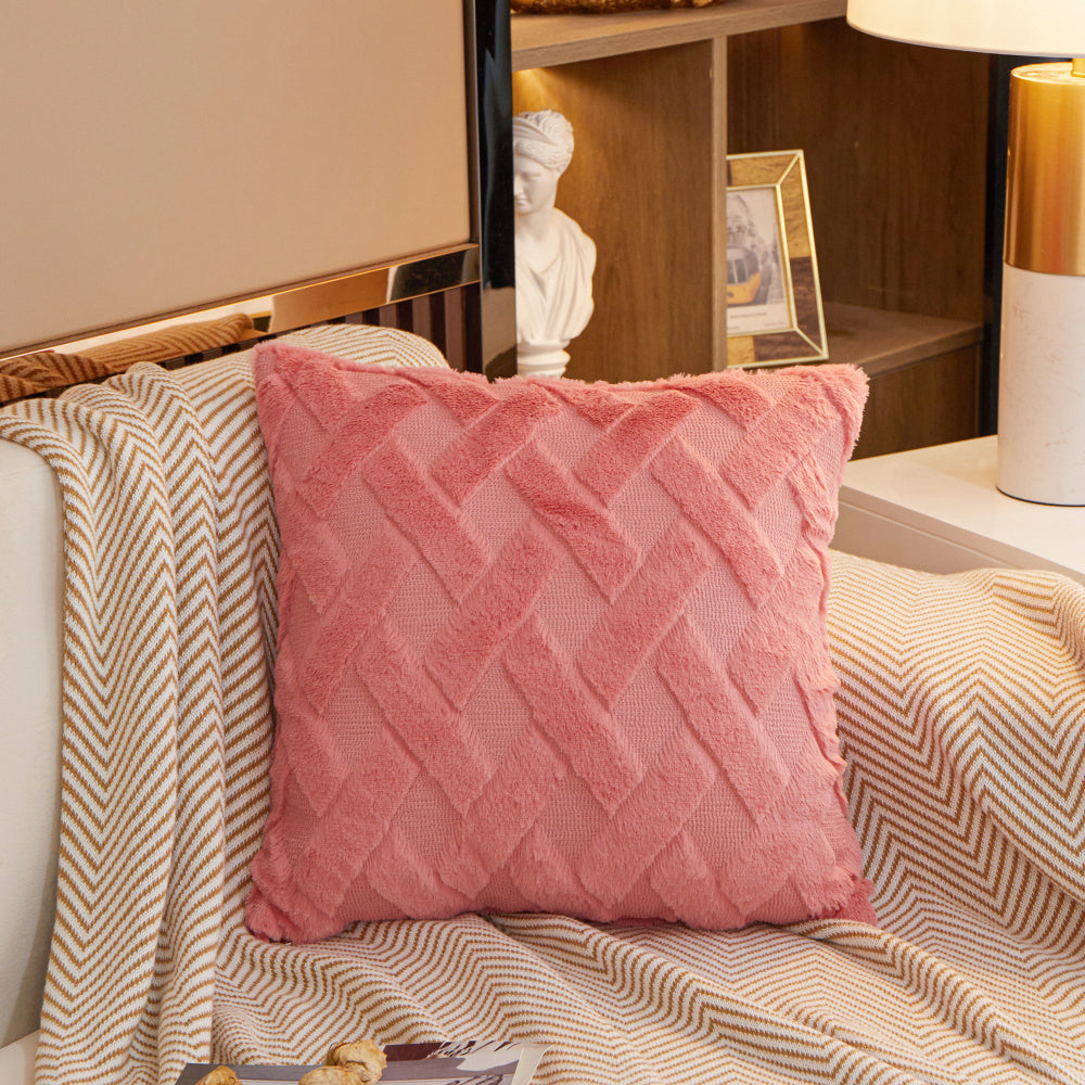 Crossline-shaped Plush Throw Pillow (With Insert) size 18"x18"