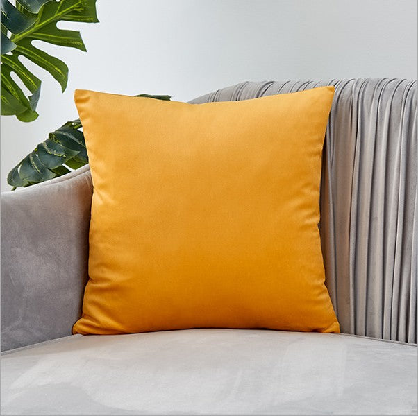 18''x18'' luxe velvet throw pillow | 17 colors soft & elegant solid design | modern couch & bedroom accent | insert included