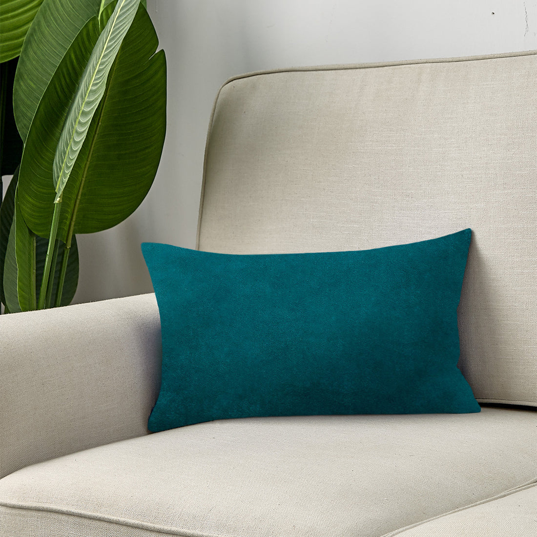 New Singular Color Polyester Blend Lumbar Pillow (With/ Without Insert)