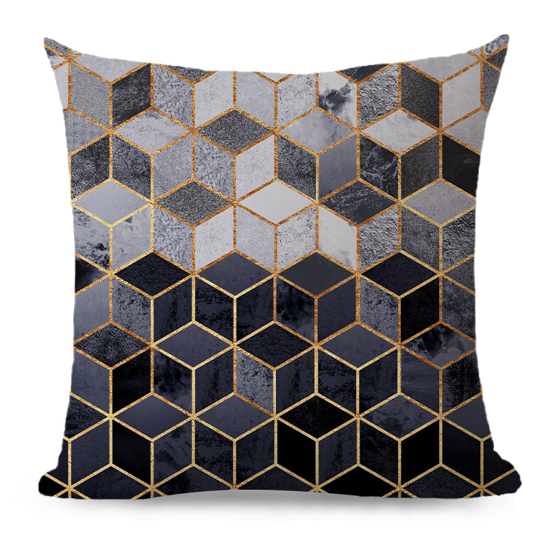 18''x18'' metallic accent geometric throw pillow | 16 designs modern & glam patterns | chic square accent | insert included
