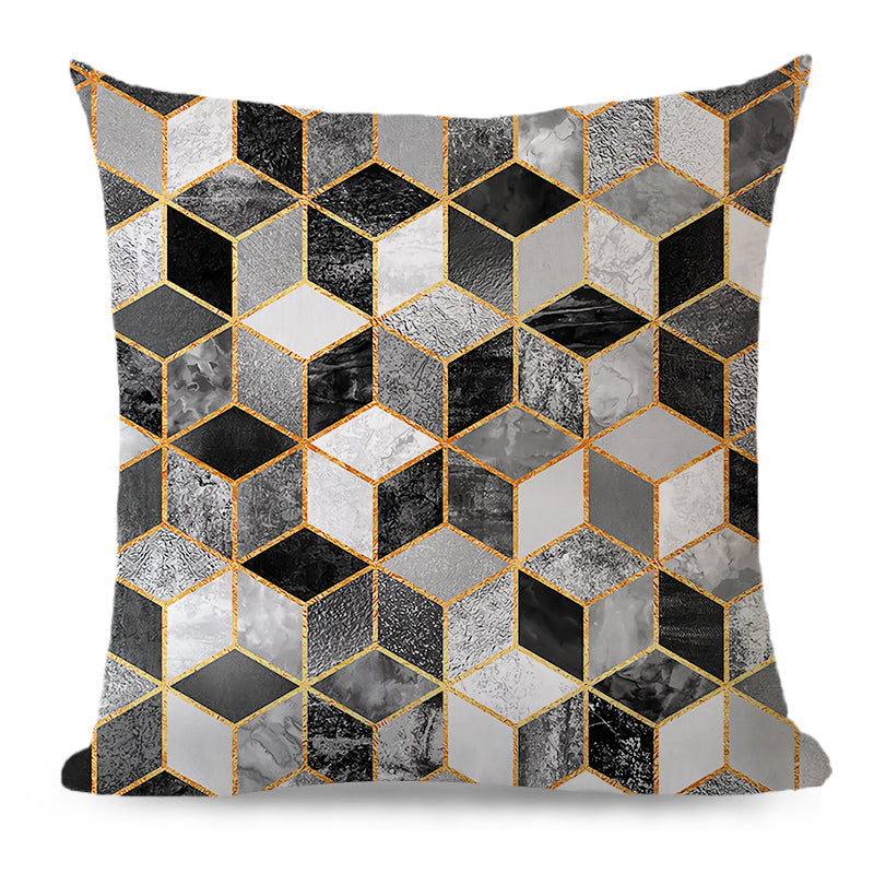 20''x20'' metallic accent geometric throw pillow | 16 designs modern & glam patterns | chic square accent | insert included