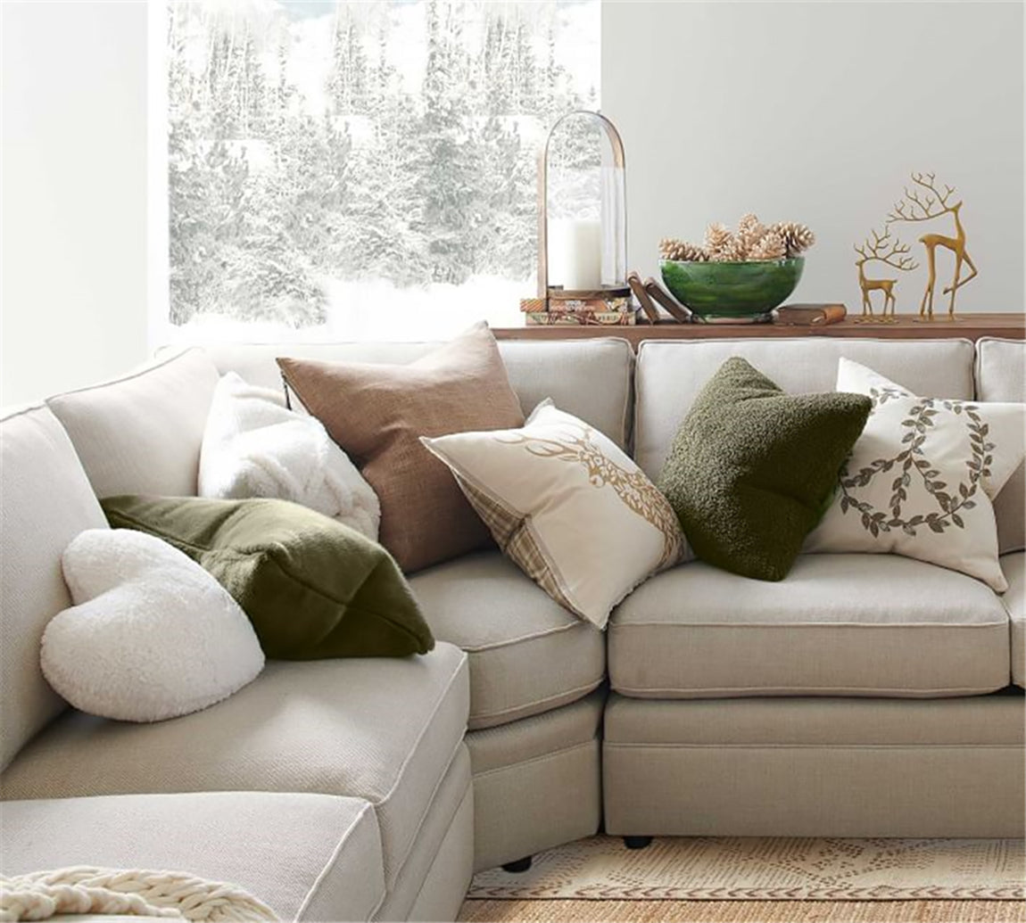 Set of 2 Teddy Faux Fluffy Solid Color Throw Pillows covers With Inserts as optional size 18"x18"