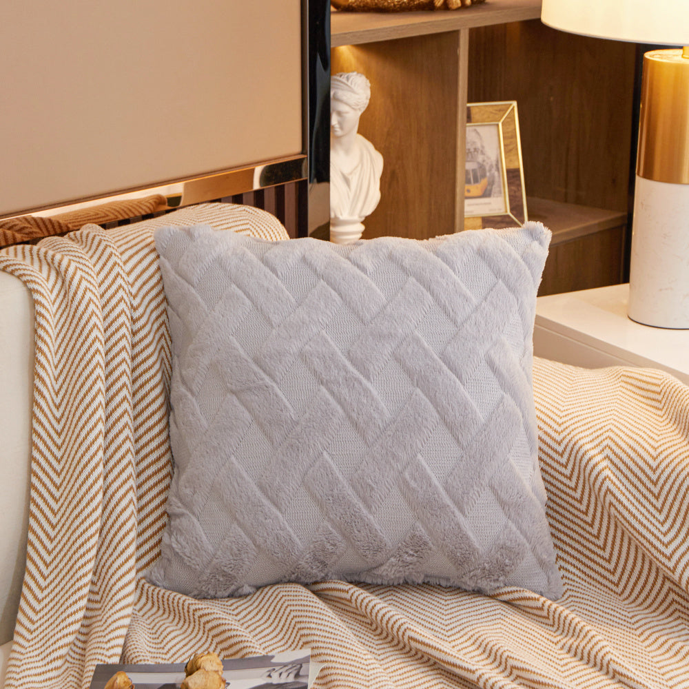 Crossline-shaped Plush Throw Pillow (With Insert) size 18"x18"