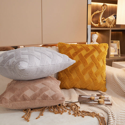 Crossline-shaped Plush Throw Pillow (With Insert) size 18"x18"