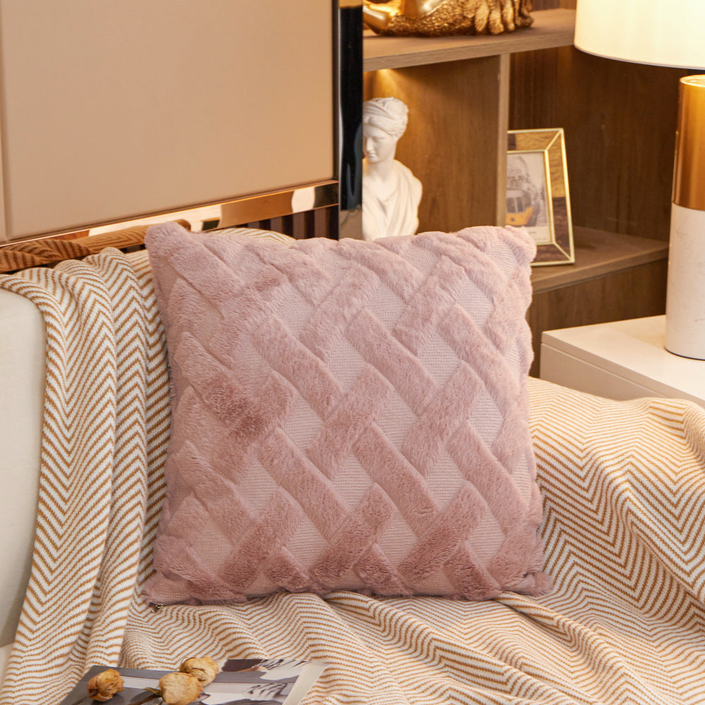 Crossline-shaped Plush Throw Pillow (With Insert) size 18"x18"