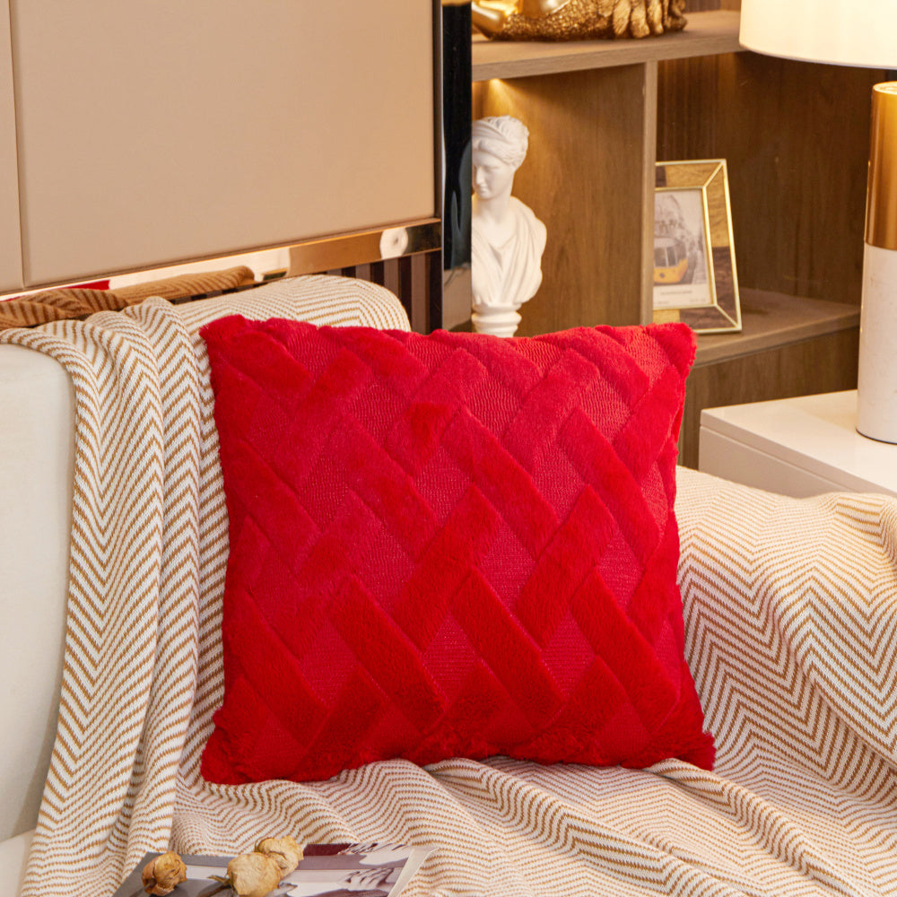 Crossline-shaped Plush Throw Pillow (With Insert) size 18"x18"