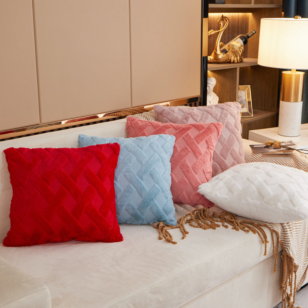 Crossline-shaped Plush Throw Pillow (With Insert) size 18"x18"