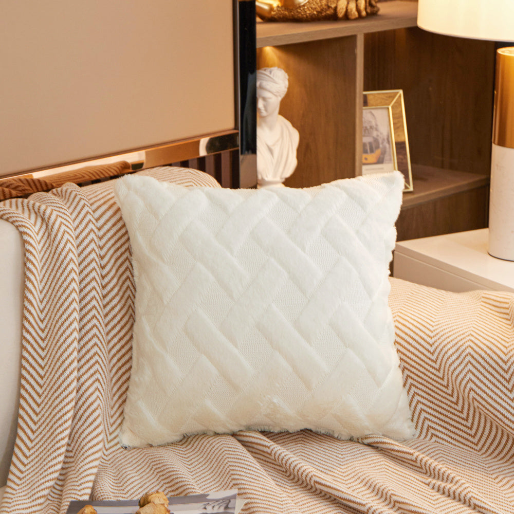 Crossline-shaped Plush Throw Pillow (With Insert) size 18"x18"