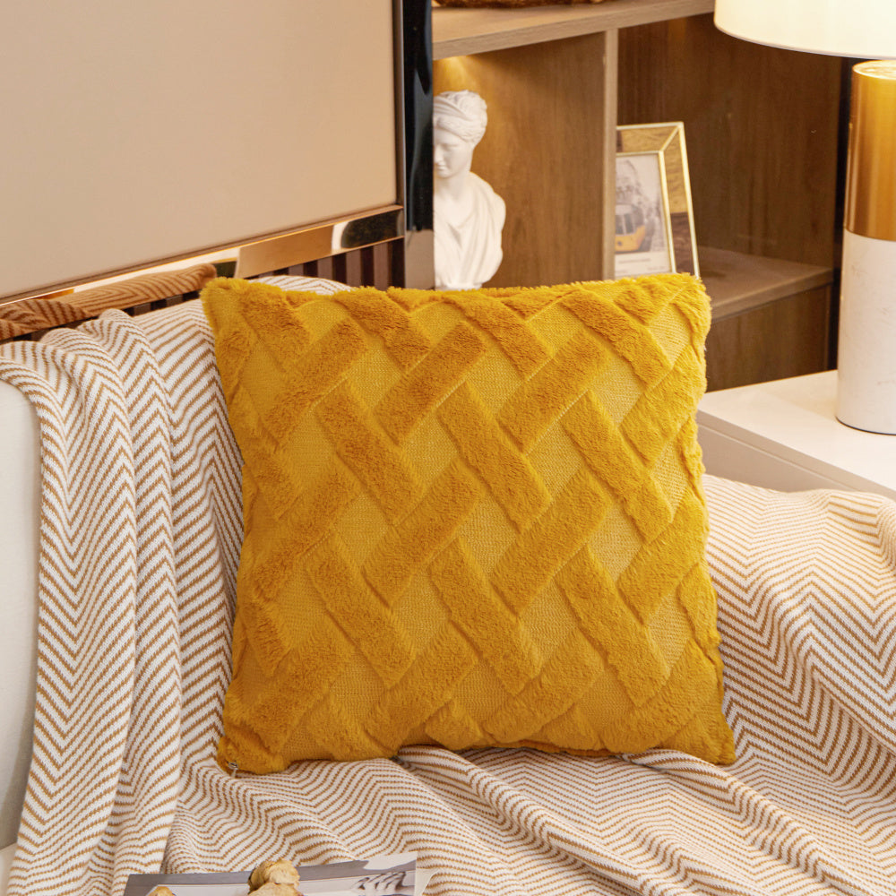 Crossline-shaped Plush Throw Pillow (With Insert) size 18"x18"