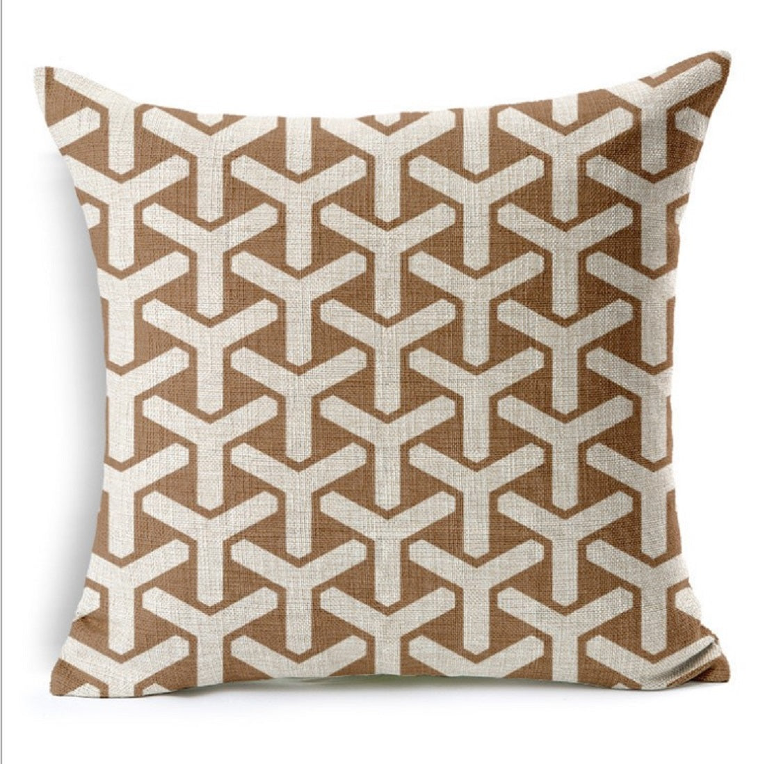 Geometric Pattern Throw Pillow  FULL set  (With  Insert) size 18"x18"