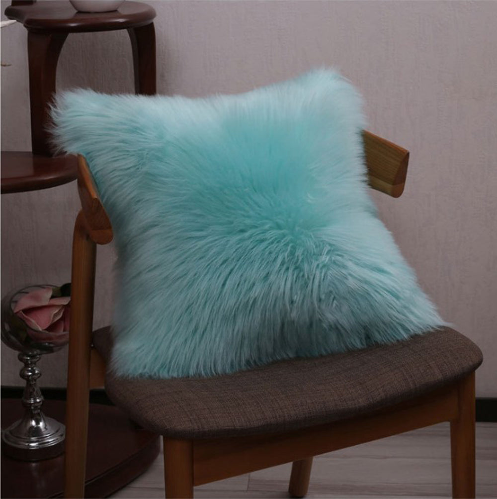 Luxury Faux Fur Throw Pillow | 6 Bold & Neutral Colors | Insert Included 3 sizes