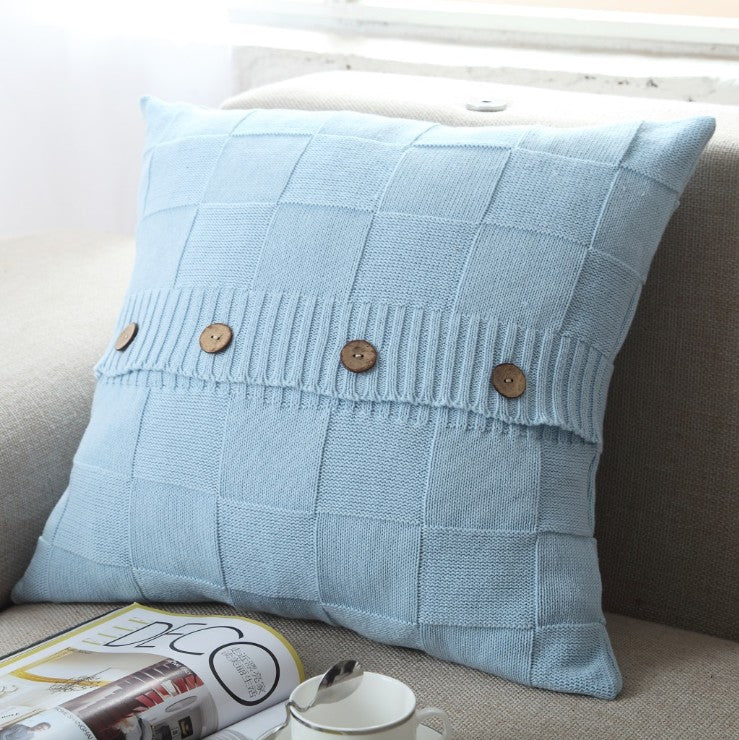18"x18" Quilted Button Throw Pillow | 9 Bold & Neutral Color Options + Insert Sizes