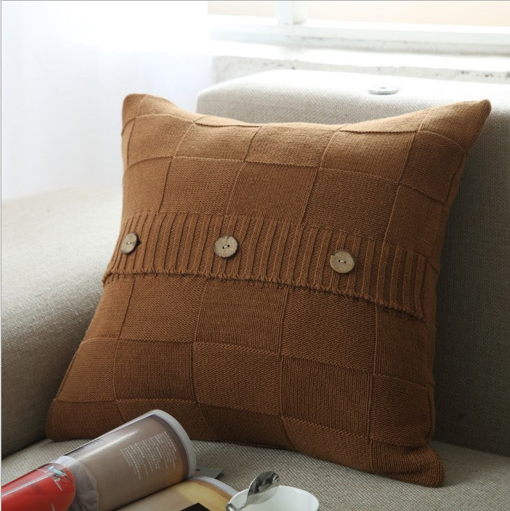 18"x18" Quilted Button Throw Pillow | 9 Bold & Neutral Color Options + Insert Sizes
