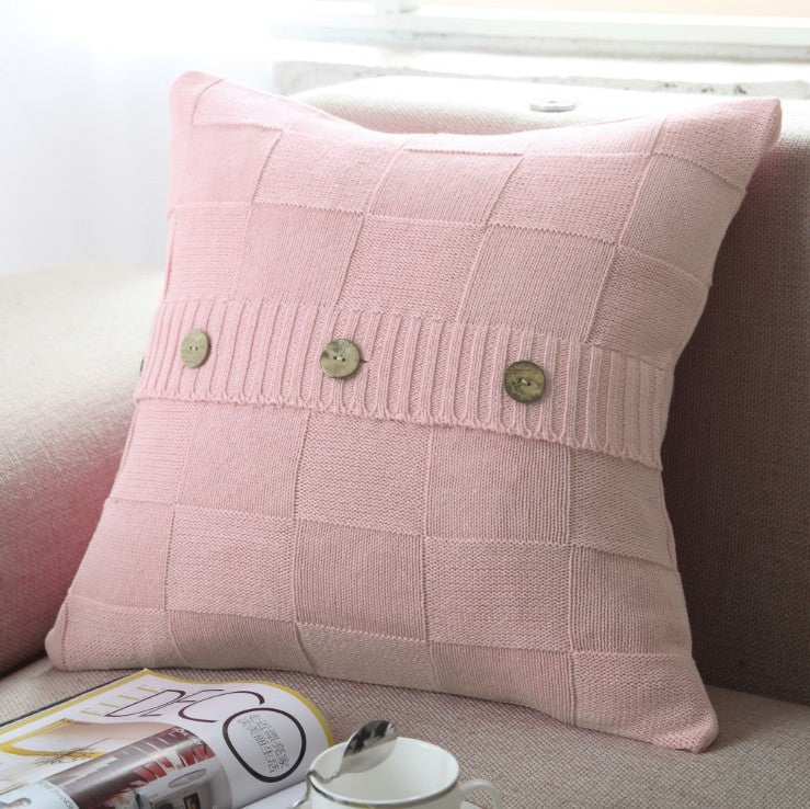 18"x18" Quilted Button Throw Pillow | 9 Bold & Neutral Color Options + Insert Sizes