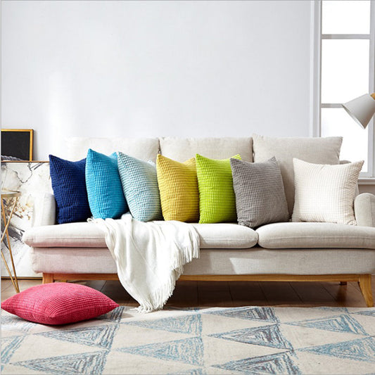 20''x20'' soft chenille dot throw pillow | 8 colors plush textured design | cozy modern accent | insert included