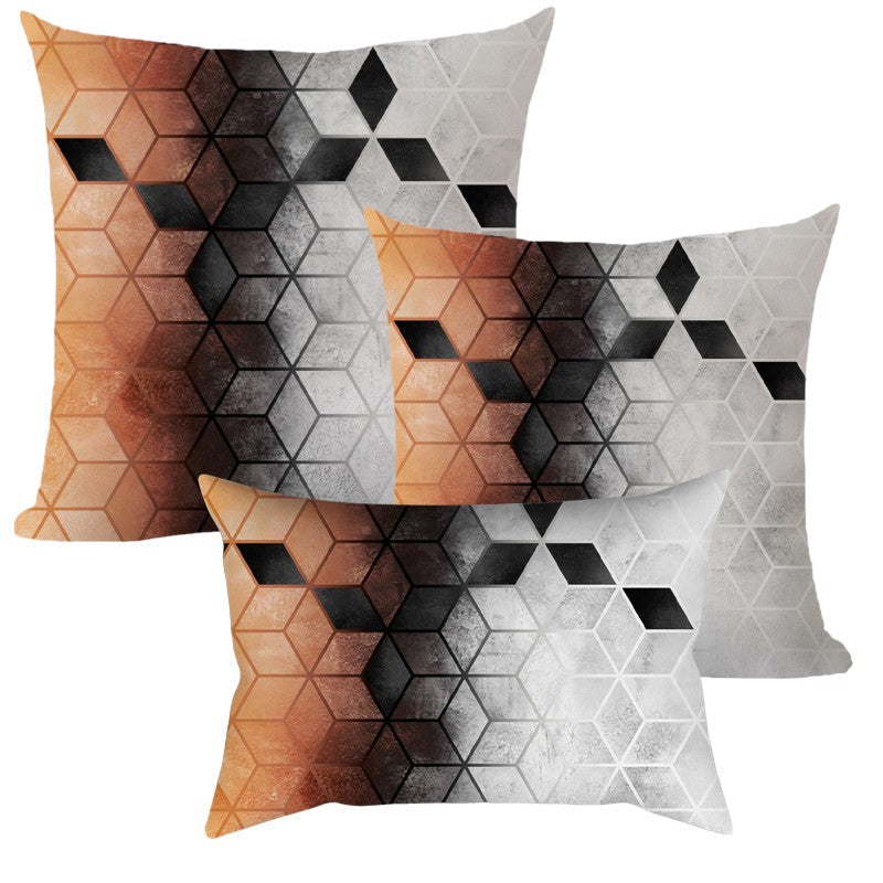 Mix of size 12x20, 18x18 and 20x20 inch Combo Set of 3 Throw Pillow Covers AND Inserts Geometric