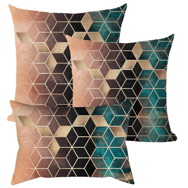 Mix of size 12x20, 18x18 and 20x20 inch Combo Set of 3 Throw Pillow Covers AND Inserts Geometric