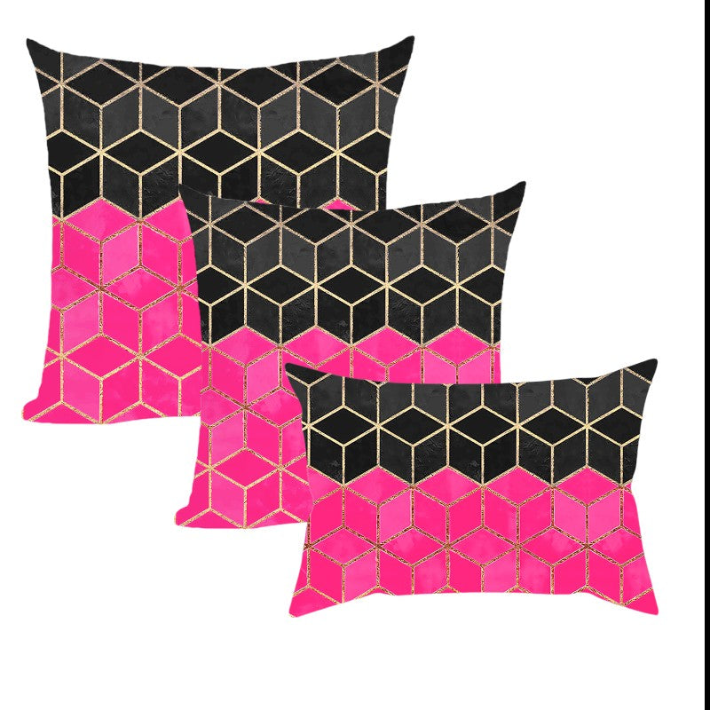 Mix of size 12x20, 18x18 and 20x20 inch Combo Set of 3 Throw Pillow Covers AND Inserts Geometric