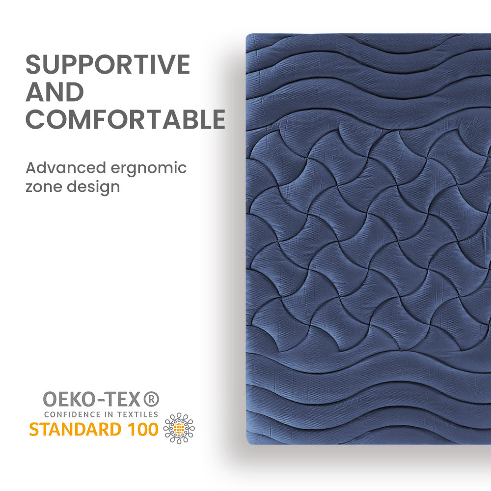 Premium Zoned Cooling Mattress Pad - Navy