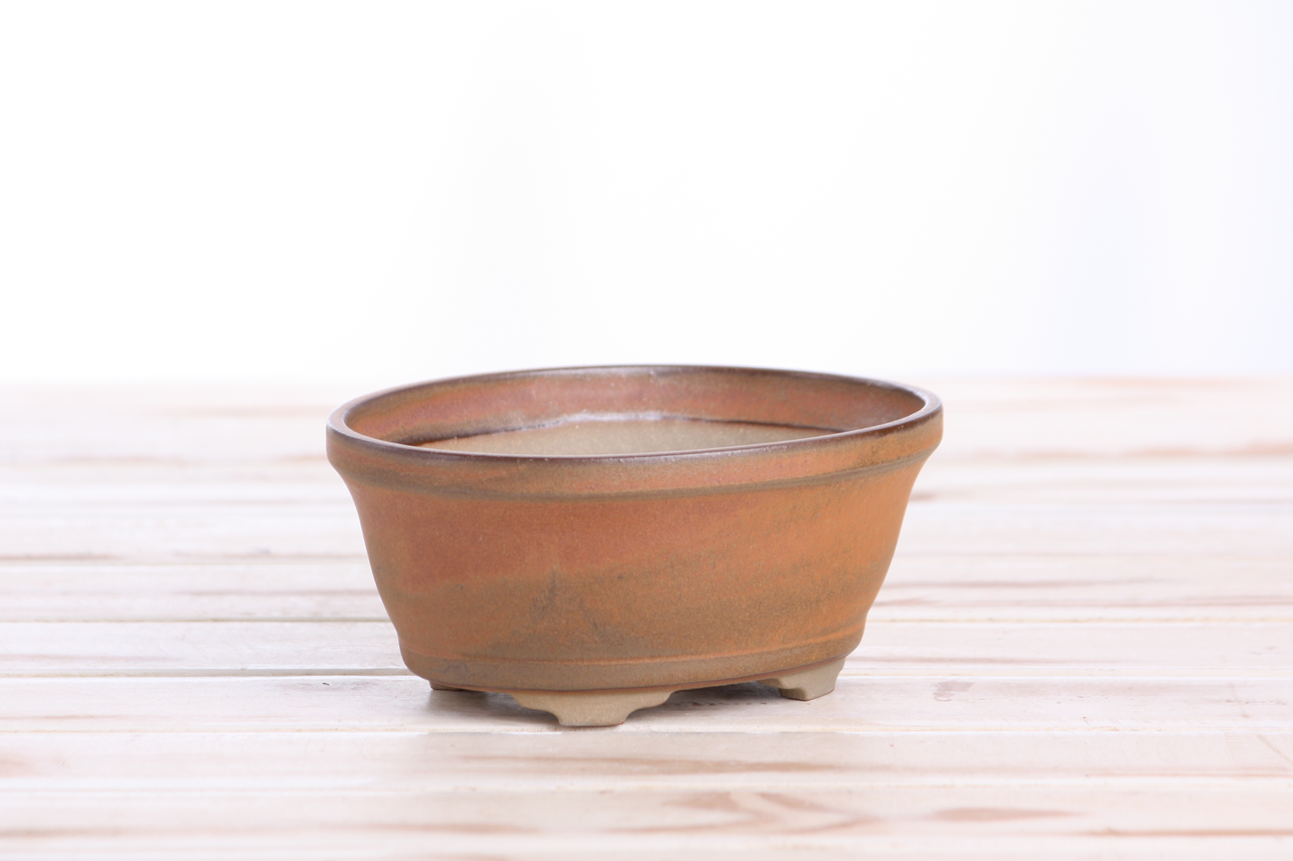 Willow Bonsai Ceramics Oval B Bonsai Pot 5.5 Inch – Tapered Oval Ceramic Bonsai & Succulent Planter with Accentuated Rim, High‑Fired Frost‑Proof Stoneware, Handmade in USA (Deep Stone)