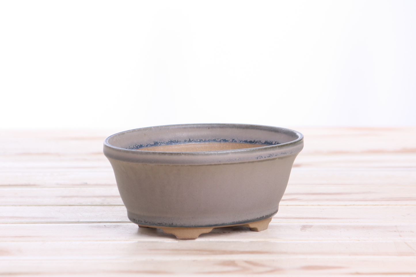 Willow Bonsai Ceramics Oval B Bonsai Pot 5.5 Inch – Tapered Oval Ceramic Bonsai & Succulent Planter with Accentuated Rim, High‑Fired Frost‑Proof Stoneware, Handmade in USA (Ocean)