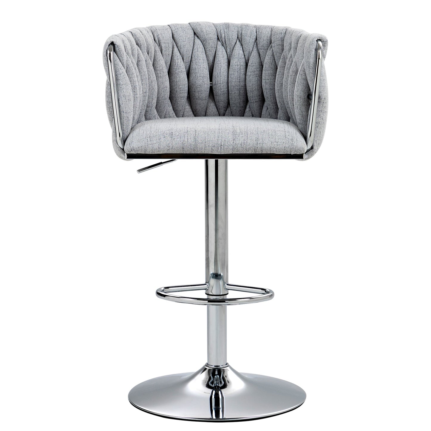 360° Fabric Cover Swivel Bar Stools Set of 2