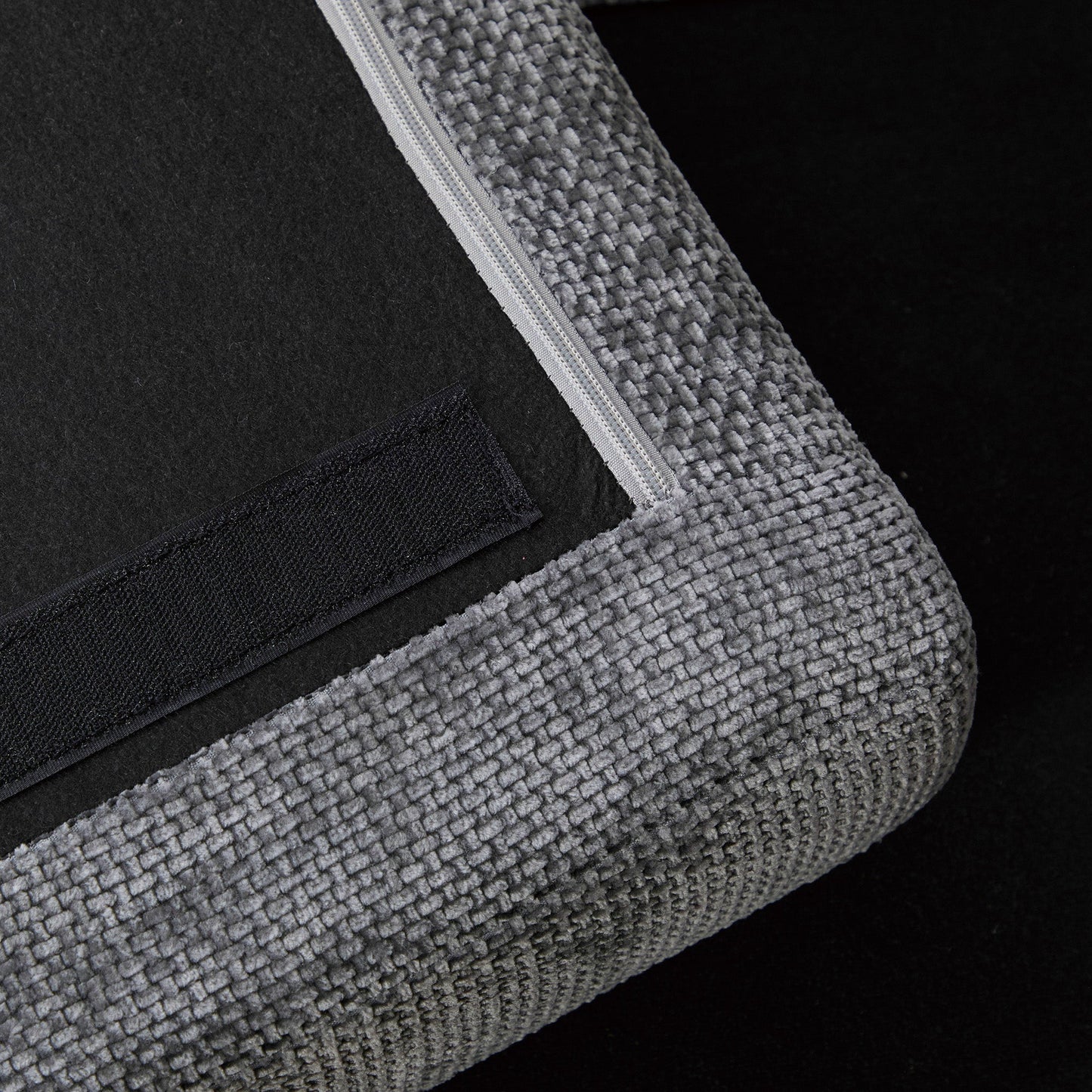 46" Wide Modern Upholstered Chenille Ottoman