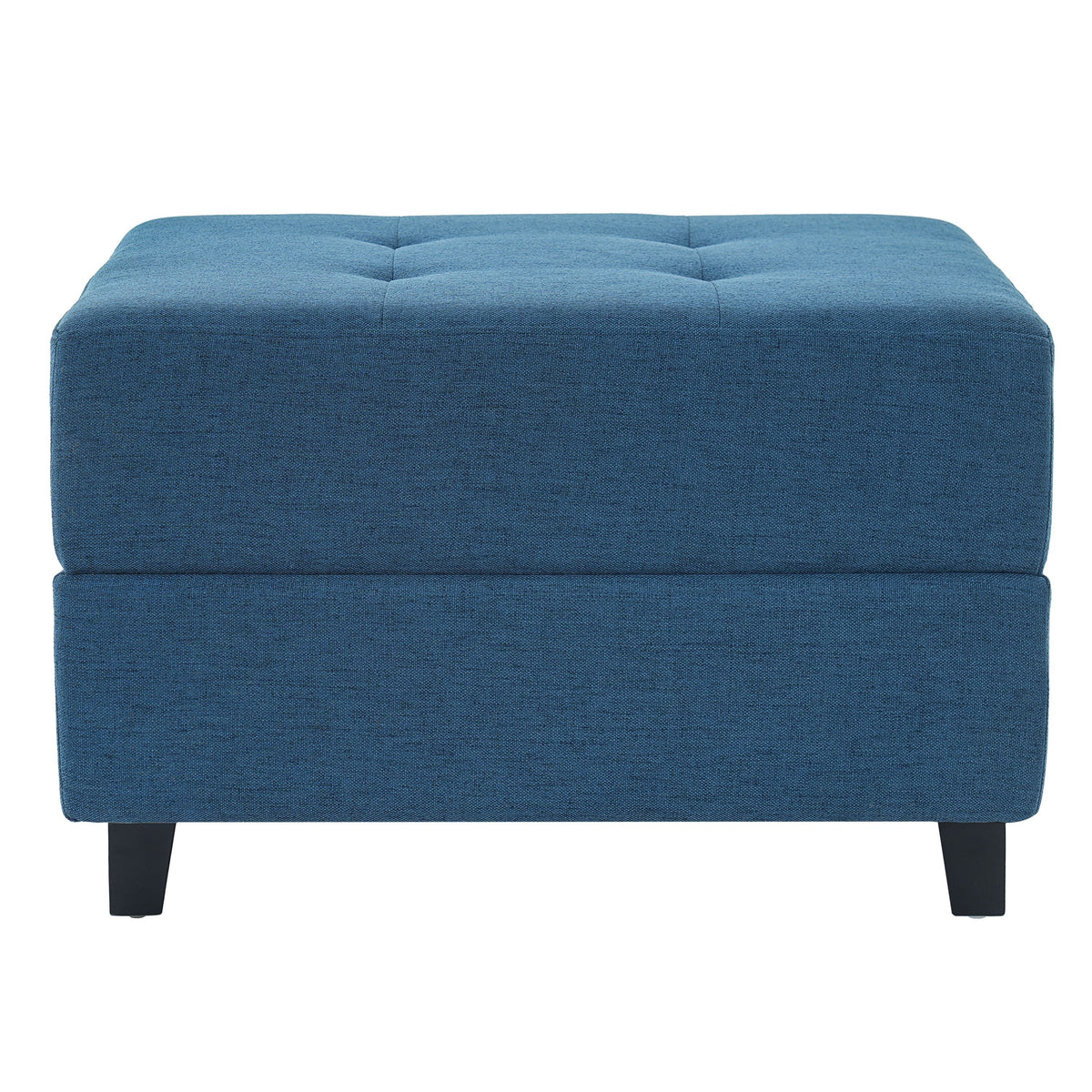 Navy Blue Tufted Ottoman