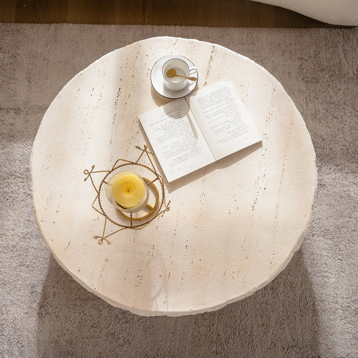 MgO Mid-Century Round Centre Coffee Table