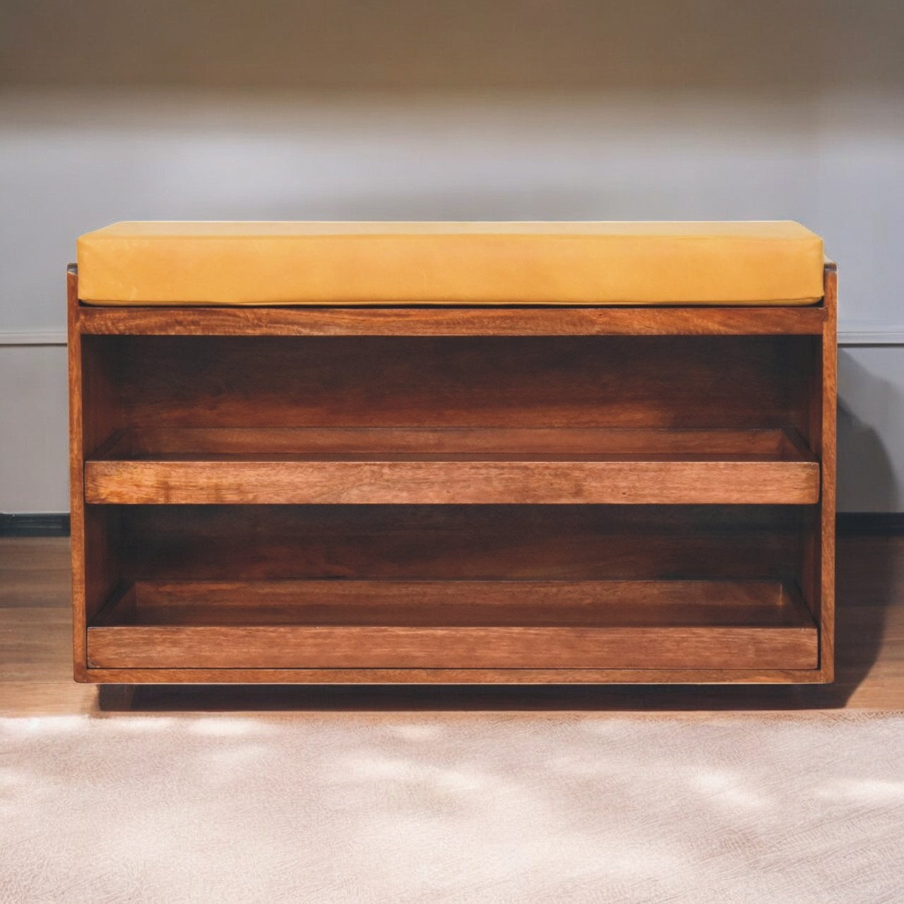 Solid Wood Buffalo Hide Pull Out Honey Storage Cabinet