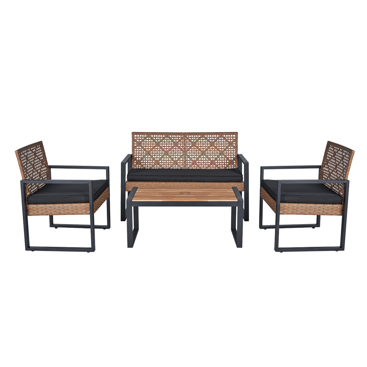 4-Piece Patio Furniture Set Outdoor Balcony Porch Garden