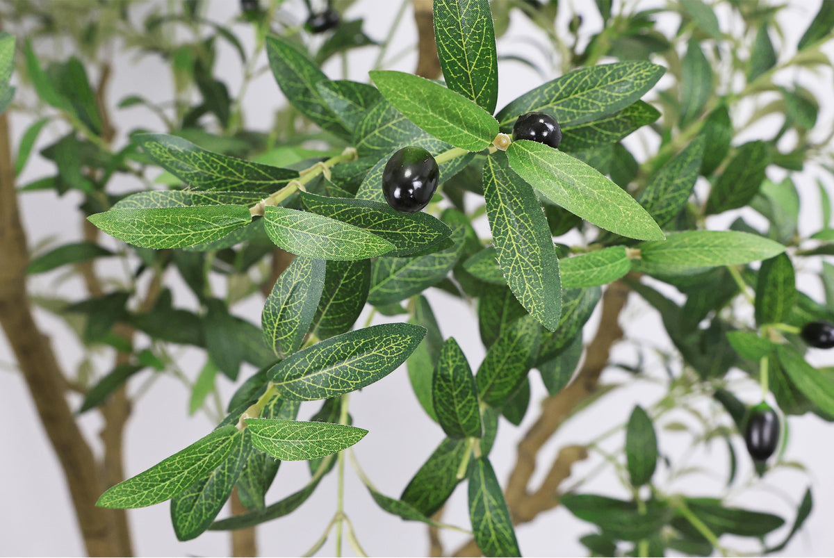 8FT Tall Artificial Olive Tree - Large Faux Potted Tree