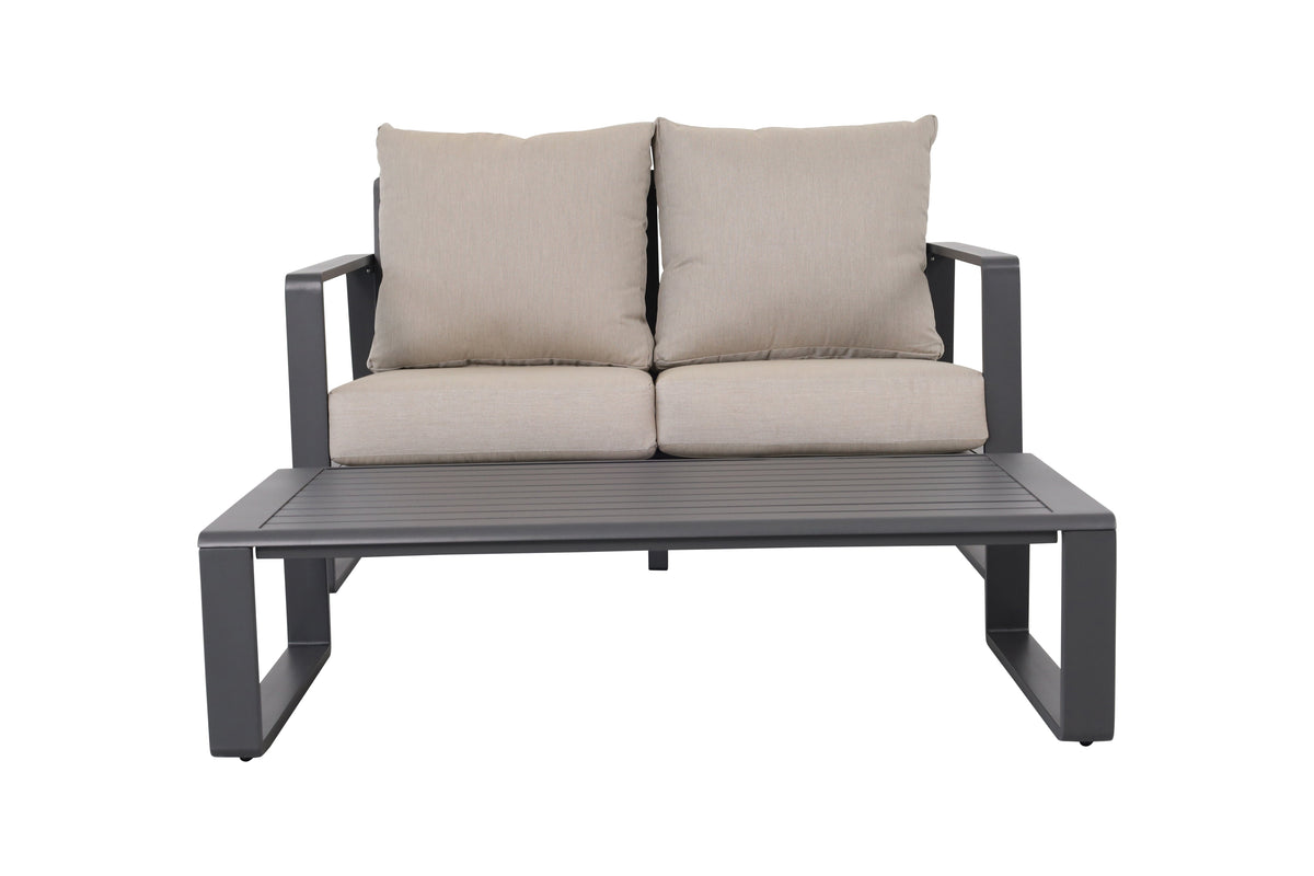 Double Sofa + Rectangular Coffee Table Set