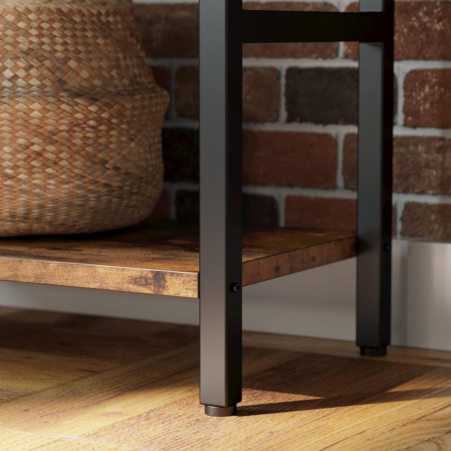 Triple Wide 5 Tier Industrial Bookshelf Matte Black