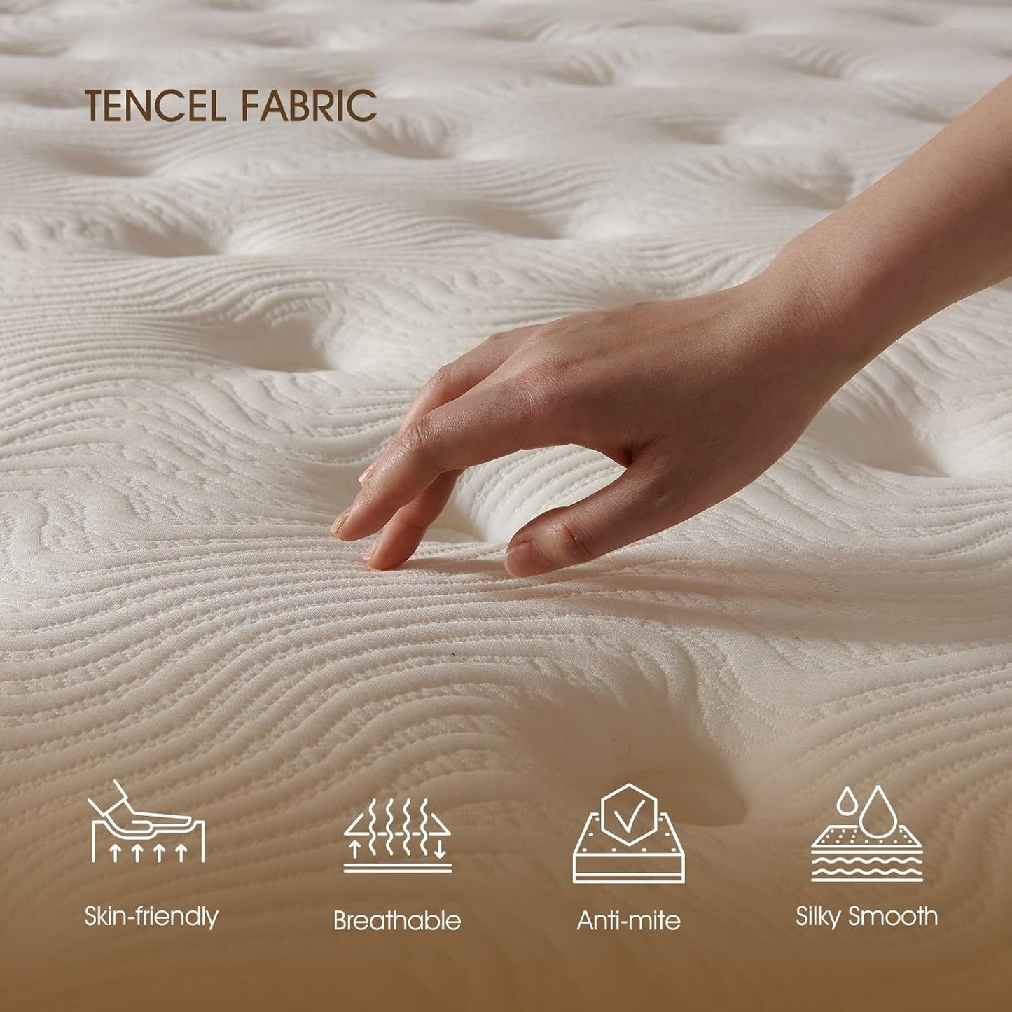 Queen TwelveInch Cooling Gel Memory Foam Pressure Relief Mattress